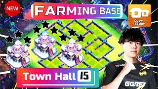 TOP 10 TH15 FARM BASE || TH15 BEST FARM BASE || TH15 BASE LAYOUT WITH LINK ANTI LOOT