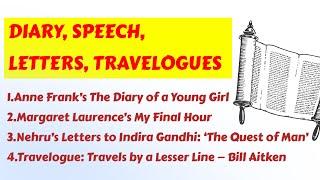 Anne Frank's | Margaret Laurence Nehru's Letters to Indira Gandhi |  Travels by a laser line | prose