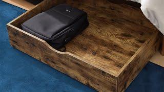 The Storage MAX - Underbed Wooden Organizer With Wheels - Warm Wood