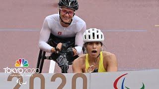 Women's T54 marathon comes down to incredible sprint finish | NBC Sports