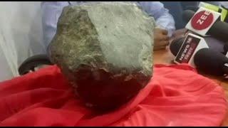 Football size meteorite crashes into rice field in India