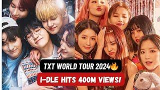 TXT Drops New World Tour Dates + I-DLE Hits 400M with Queencard | K-Pop News & Fan Reactions
