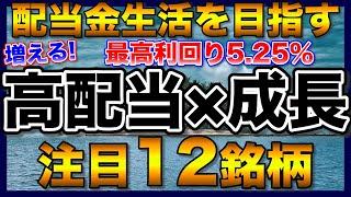 【高配当株】配当金生活を目指す高配当×成長の注目12銘柄【配当金】【不労所得】