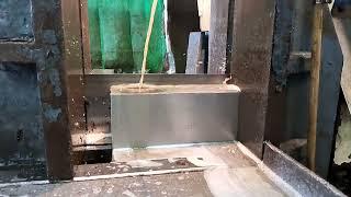 Band-saw CORMAK in Slow motion #hardwork #slowmotion #job #master #steel #cut