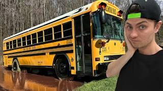 We SUNK The Abandoned School Bus!! (Insane Recovery)