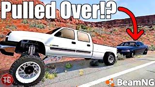 My Squatted Duramax got PULLED OVER & DESTROYED!? BeamNG.Drive MULTIPLAYER MODS!