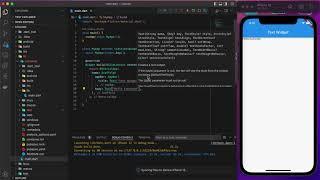 Text Widget in Flutter using VS code