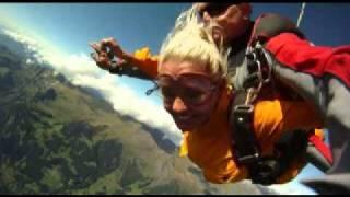 Katie jumps the Eiger