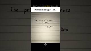 The price for Progress… #motivation #successmindset