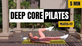 QUICK 5 MIN PILATES ABS & CORE WORKOUT | At-Home Mat Pilates