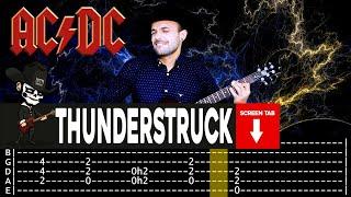 【AC/DC】[ Thunderstruck ] cover by Masuka | LESSON | GUITAR TAB