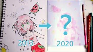 Watermelon Girl Redraw | Redrawing an old drawing :)