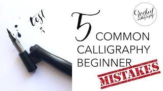 Calligraphy Beginner MISTAKES! (and how to avoid them) || CROOKED CALLIGRAPHY