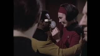 Memorial Service in Ten Forward for Geordi La Forge La Forge and Ro Laren Part 1