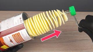 How To Make A Spiral Potato Cutter   DIY Spring Potato Machine