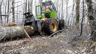 Ťažba buka s Orvex LT 100,Working in forest 