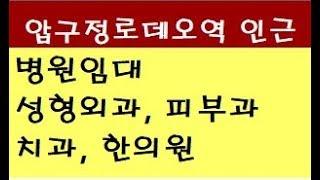 (34051) 강남 신사동 압구정동 압구정오데오역 5분 성형외과 피부과 치과 한의원 병원임대