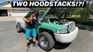 WE PUT TWO HOODSTACKS ON THE TRIPLE TURBO 2ND GEN CUMMINS 12V! Plus TWIN TURBO LS CHEVELLE action!