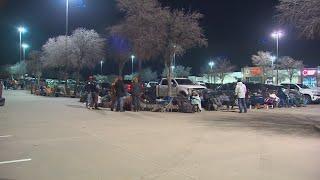 Dozens of bourbon enthusiasts camp outside of the Spec's liquor store in Irving for rare bottle drop