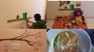 मराठी vlog ।How to apply wall sticker on wall in marathi.INDIAN LIFESTYLES WITH GAURI.