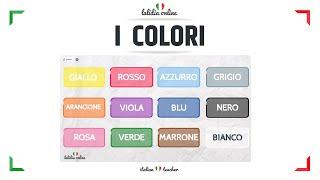 I COLORI - VOCABULARY - Italian for Beginners