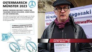 Münster: Fahrrad-Demo Ostermarsch 2023 am 8.4. - Aufruf von Jewgenij Arefiev (DFG-VK Münster)