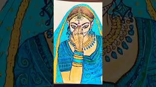 How to draw girl|#bridal #dress #girl @officialartwithrajkumari_21 #short #viral