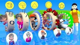 Scary Teacher 3D vs Squid Game Choose The Spinning Wheel To The Ballon Error 5 times Challenge