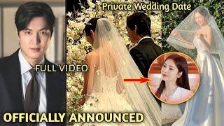 Private Wedding! Lee Min ho and Song Hye Kyo Agency finally Announced their Wedding Date