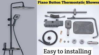 how to Install Digital Piano rain Shower mixer System Shower Faucet Rain Showers 2023 #Wall Mounted