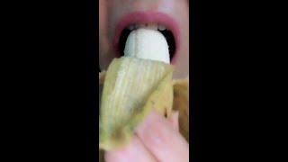 ASMR BANANA FRUIT HEALTH EATING SOUNDS SHOW NO TALKING MOUTH NSP ASMR