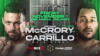 CONTENDER SERIES | LIVE BOXING | McCrory vs Carrillo | Friday November 1