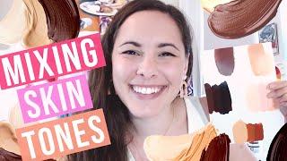 Acrylic Color Mixing: Skin Tones of ALL Shades