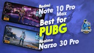 Redmi Note 10 Pro Max vs Realme Narzo 30 Pro Gaming Comparison - Kaunsa better hai? | No Gameplay