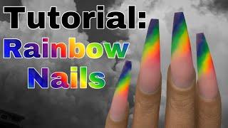 Simple Rainbow Ombré Tutorial | Summer Nails | Vee Nailedit | Realistic Practice Hand Demo