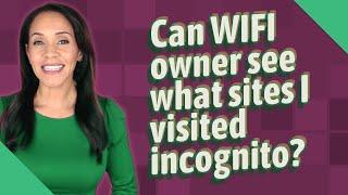 Can WIFI owner see what sites I visited incognito?