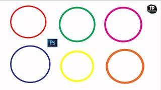 How to Make a Unfilled Circle in Photoshop | Draw Circle in Photoshop,