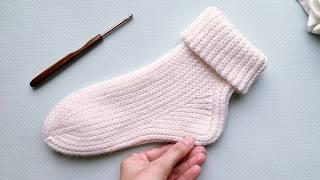  The easiest and most perfect socks with an anatomical heel!!! Crochet like knitting