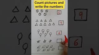 count objects and write the numbers  #maths Worksheet #numbers