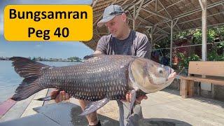 Bungsamran fishing Bangkok Thailand. Carp, chao phraya catfish and Mekong.