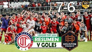 Toluca vs Houston 2-2 Penales 5-4 Resumen Completo | Leagues Cup 2024 - 16vos. de Final