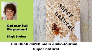 Junk Journal Flip through, Handmade Journal, kreativ Journal, Minibuch, Upcycling Papier, deutsch