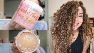 Curly Hair Routine 1st impression on the Kinky Curly Curling Custard/2c/3a Curls