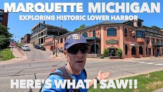 Marquette Michigan's Historic Lower Harbor AND Visiting Ancient 1866 Lighthouse 