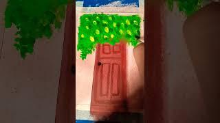 Painting on mini canvas: Tutorial #shorts