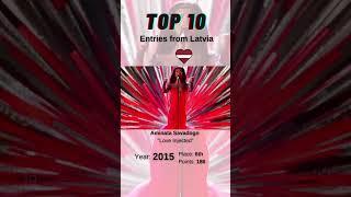 TOP 10 Entries from Latvia in Eurovision  #eurovision #esc #unitedbymusic