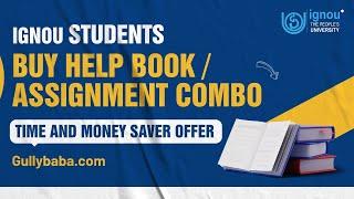 Avail IGNOU Help book/IGNOU Assignments Combos @gullybaba.com || Money Saver Offers @gullybaba