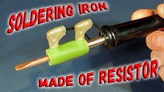  This is the best homemade soldering iron! An almost perfect soldering iron made of a resistor. 