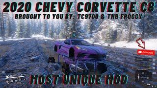 SnowRunner Mod Review | TC9700 & TNB FROGGY DROPPED YOU A CHRISTMAS GIFT! 2020 CHEVROLET CORVETTE C8