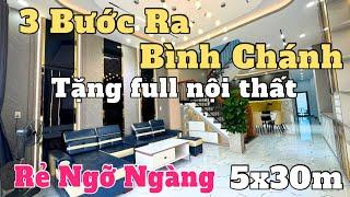 Tâm Tư Bán Nhà Đẹp Ngất Ngây Sổ Hồng Riêng 5x30m tặng full nội thất ngay khu đô thị 5 sao bình chánh